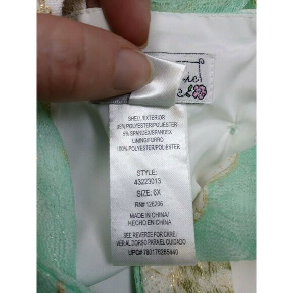 6x Pippa & Julie Mint & Gold Lace Dress - Picture 7 of 7